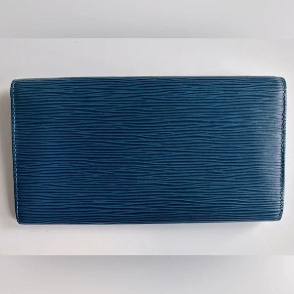 Louis Vuitton French Purse Wallet in Rare Toledo Blue Epi Leather – Vintage 1996